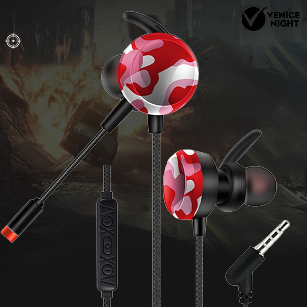 (VNEP) (Berkabel) GM-D8 Earphone Noise Reduction Earphone Dinamis yang Dapat Ditarik untuk Ponsel