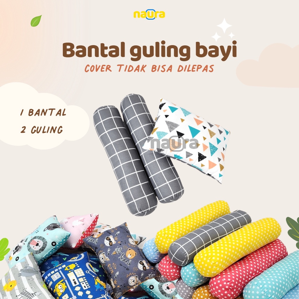 Bantal Guling Bayi Set - 2 guling 1 bantal