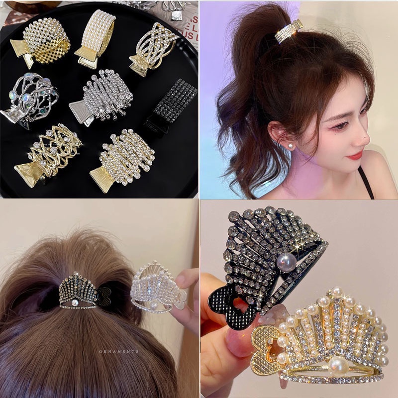 2022 Jepit Rambut Ponytail Bahan Metal Gaya Korea Untuk Wanita