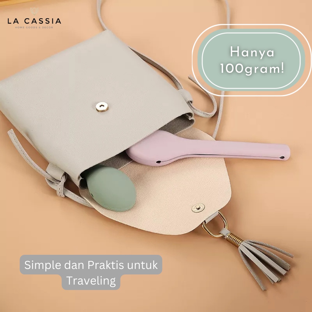 Alat Makan Travel Portable Sendok Garpu Stainless Steel with Silicone Case Cutlery Set