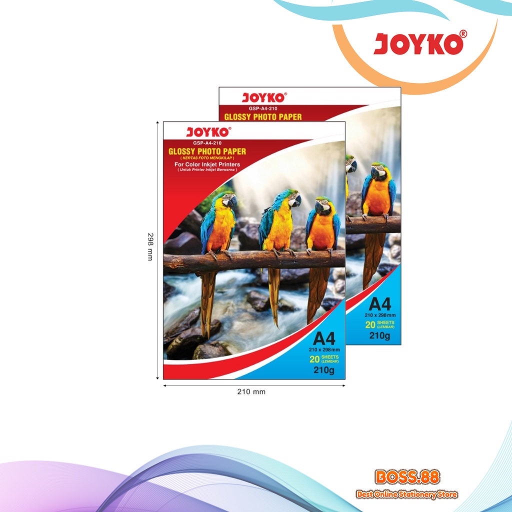 

GLOSSY PHOTO PAPER / KERTAS FOTO JOYKO A4 210 GR