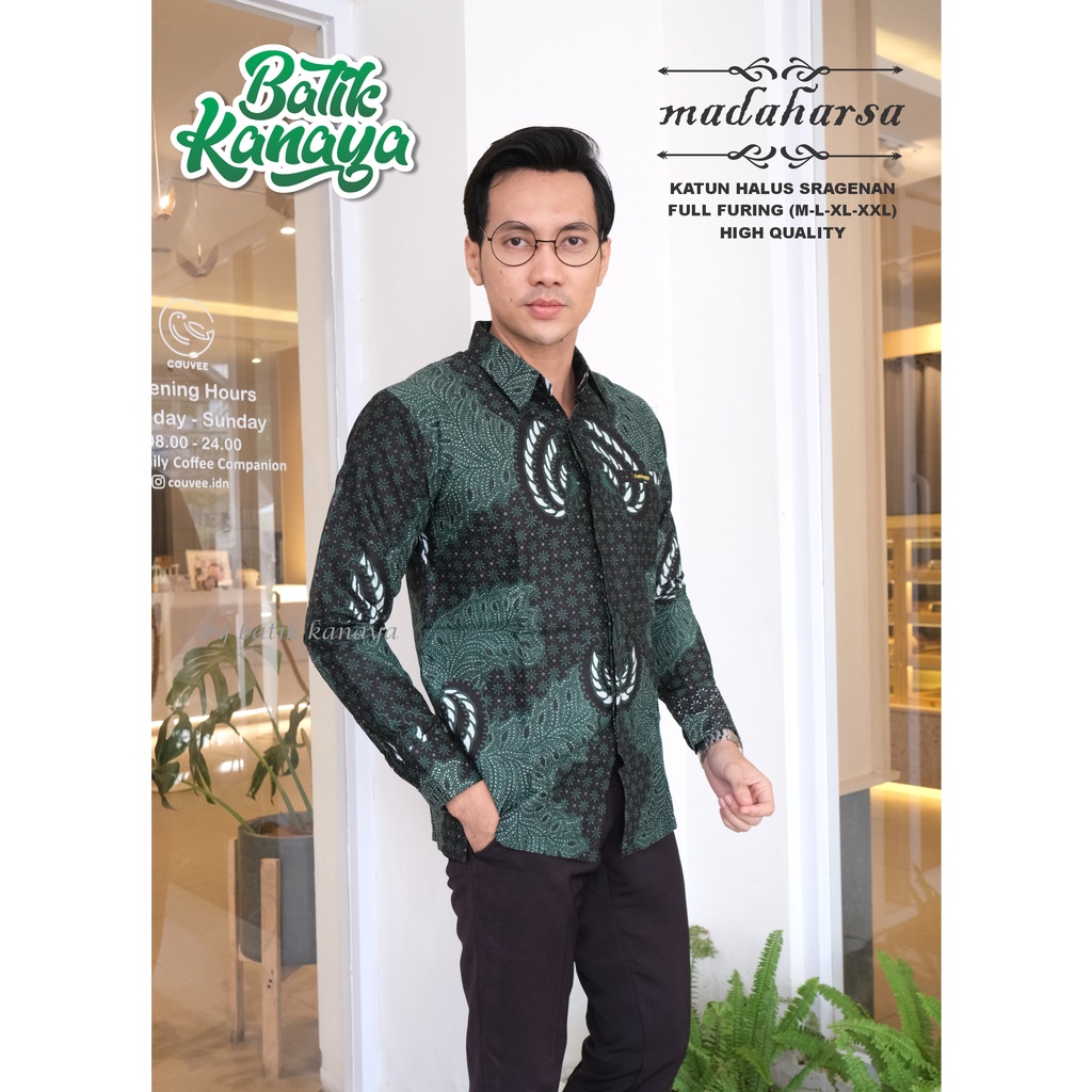 Kanaya - Kemeja Batik Pria Lengan Panjang Full Furing Motif MADAHARSA