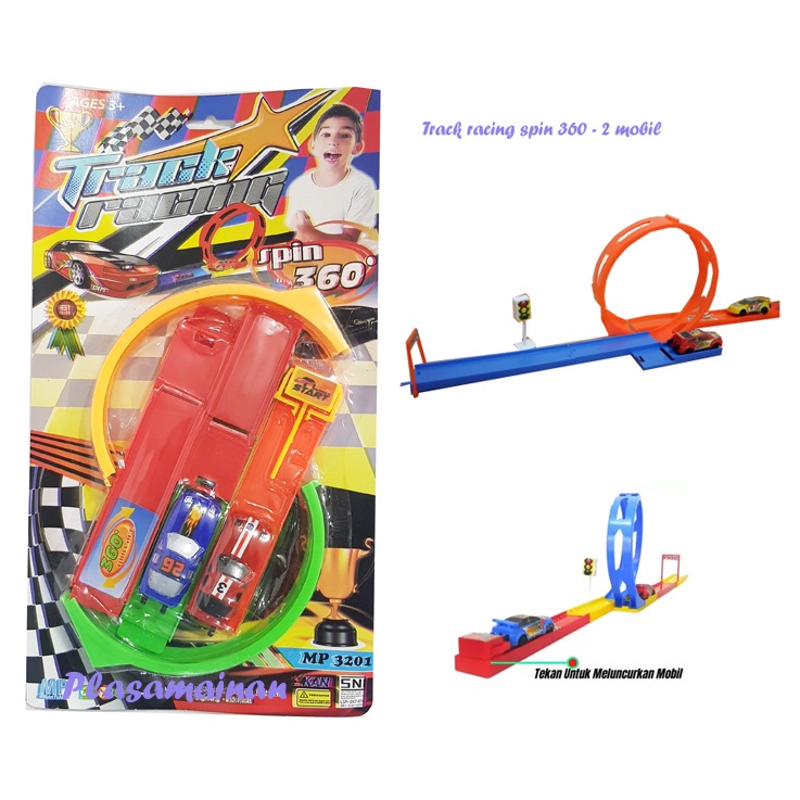 Mainan track racing wheel spin 360 - mainan anak mobil mobilan - balap mobil