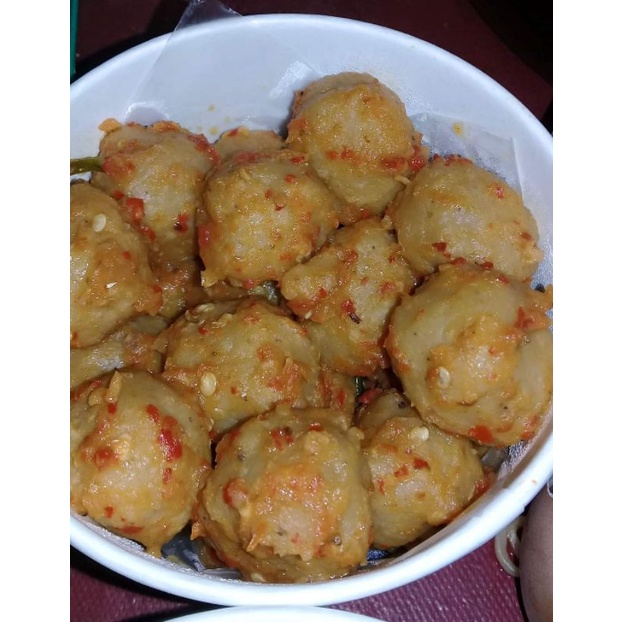 

Bakso pedas ukuran kecil
