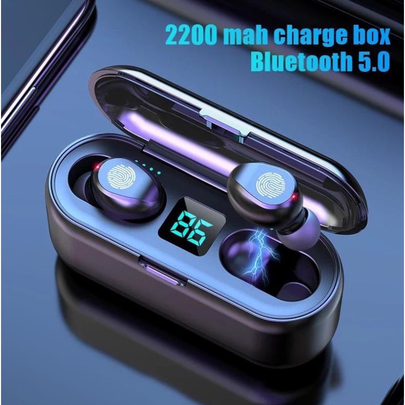 TWS F9  Wireless Bluetooth 5.0 Earphones TWS HiFI Stereo In-Ear Earbud Sports Headphones For  IOS Android