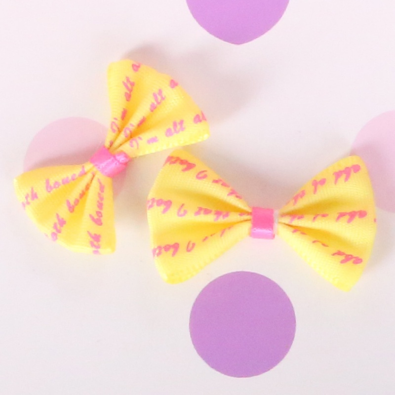 Jepitan Pita Motif Print Warna Warni Untuk Anjing