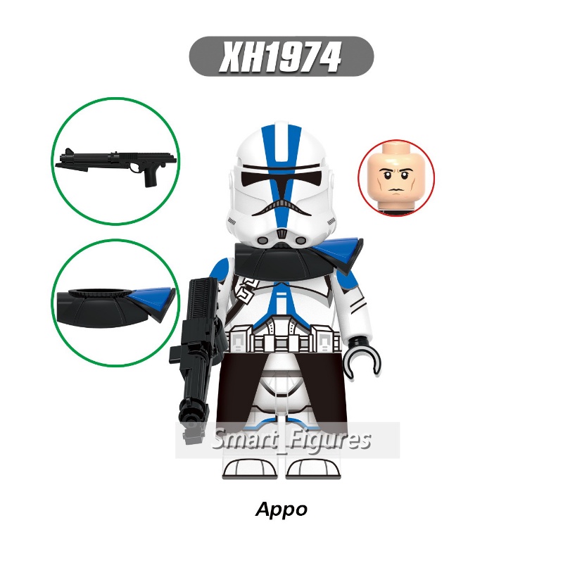 Mainan Action Figure Mini Karakter Star Wars Commander Komposit Doom Appo Anaxes Doom Trooper 442nd Clone X0345