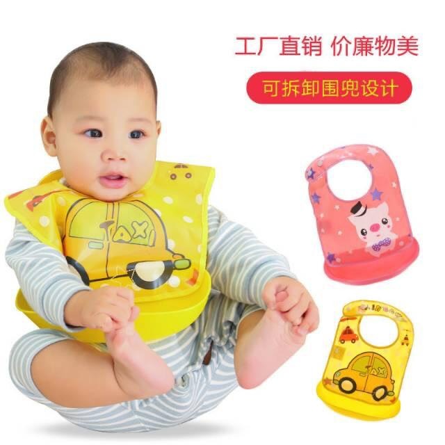 BIB BAYI / SLABBER SILIKON PLASTIK / CELEMEK MAKAN BAYI ANTI AIR / SLABBER SILIKON BAYI