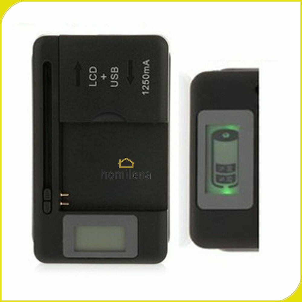 Charger Baterai Universal USB Battery Dock with LCD Display - SS-5 - Black