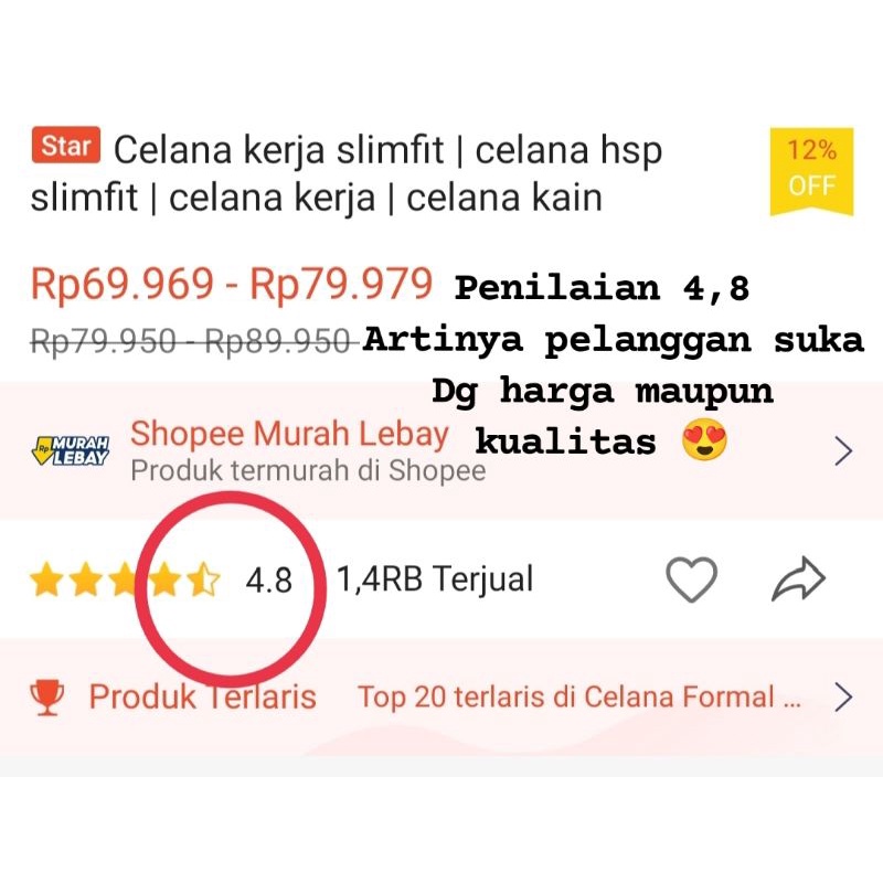 Celana kerja slimfit | celana hsp slimfit | celana kerja | celana kain