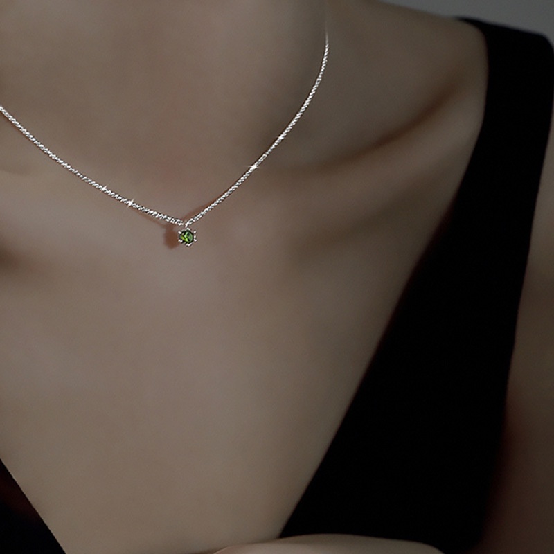Kalung Rantai Gaya Retro Korea Dengan Liontin Bentuk Permen Gypsophila Mini Untuk Wanita