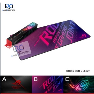 Mouse pad Gaming ASUS / ROG / REPUBLIK GAMERS Jumbo 80x30 cm Tebal  4mm PAKING KOTAK