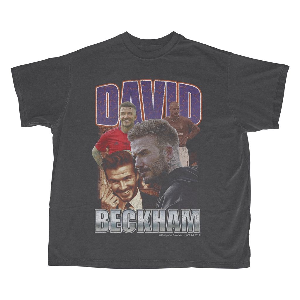 David Beckham / Kaos David Beckham Oversized Darkgrey / Vintage Tee / Jersey / Worldcup Tshirt