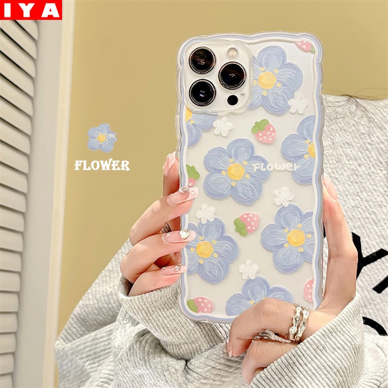 Soft Case Motif Bunga Strawberry Untuk Samsung A04S A13 A03S A23 A22 A21S A12 A02S A11 A51 A10 A30 A50 A52 A20S A10S M12 A71 A73 A53 A33 A32