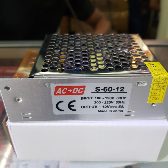 Power Supply Power Supply Adaptor Switching Led 12V - 5A Kecil
