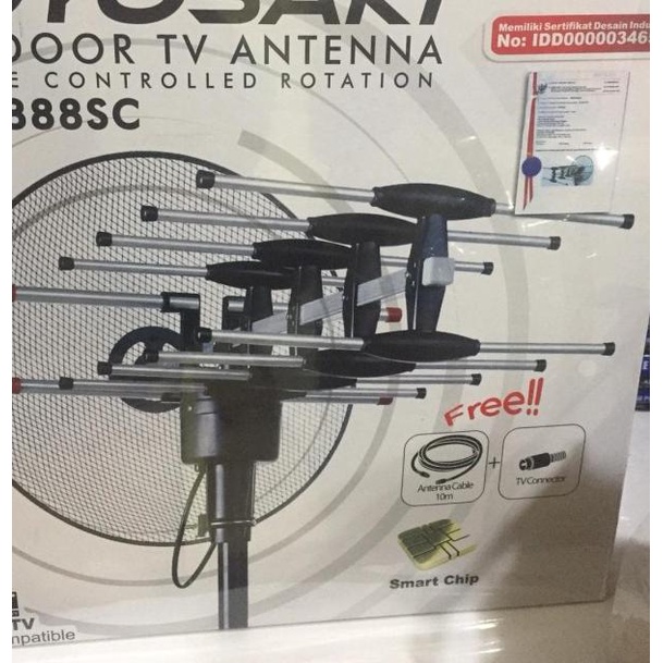 Antena TV Luar Remote Control Antena Outdoor Toyosaki TYS 888 SC