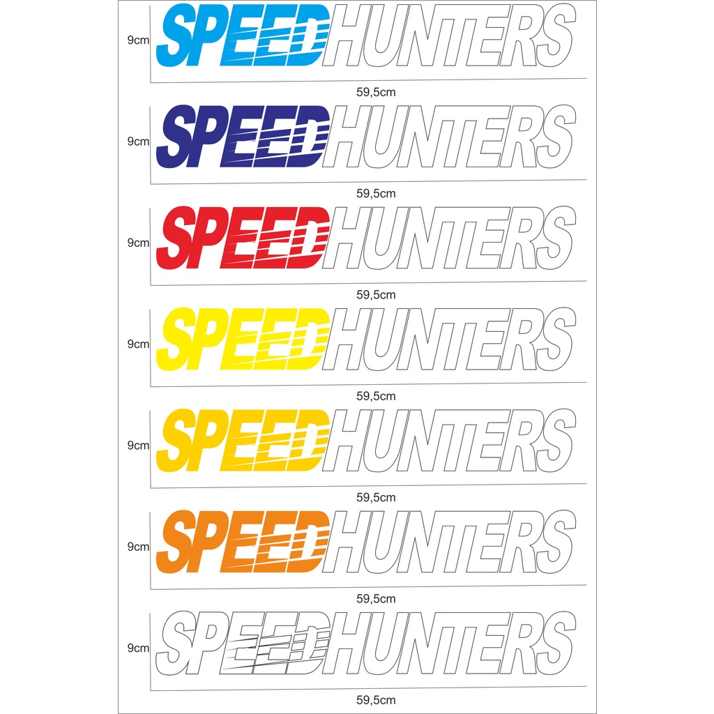 Stiker Kaca Mobil Depan Speedhunter Cutting Sticker