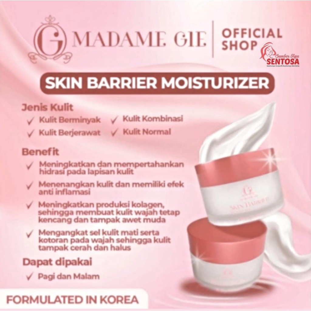 Madame Gie Skin Barrier Moisturizer - Ceramide Repair Skincare Pelembab Gel Ceramide