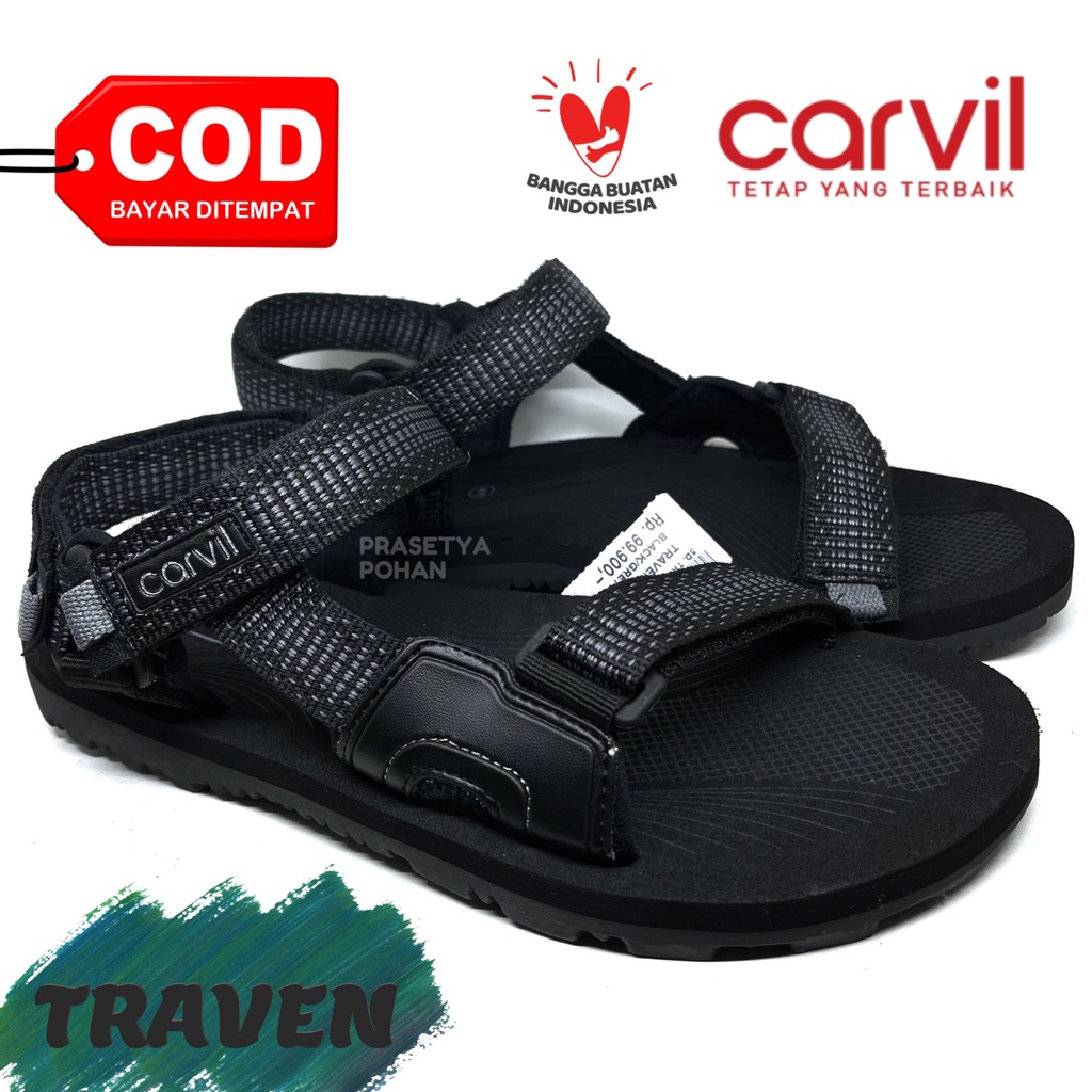 Sandal Gunung Pria Carvil Original Anti Air - Sendal Gunung Carvil Original