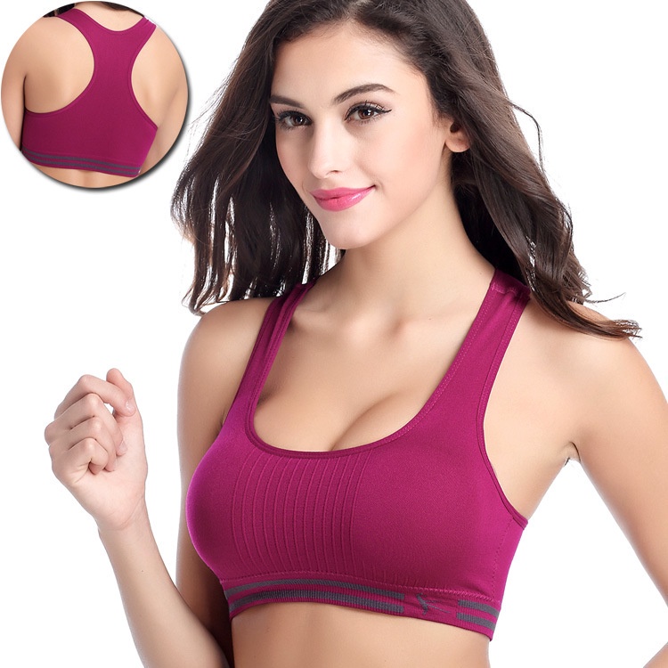 Sport Bra bra olahraga wanita Shockproof Bernapas gym bra Seamless elastic yoga bra 6605