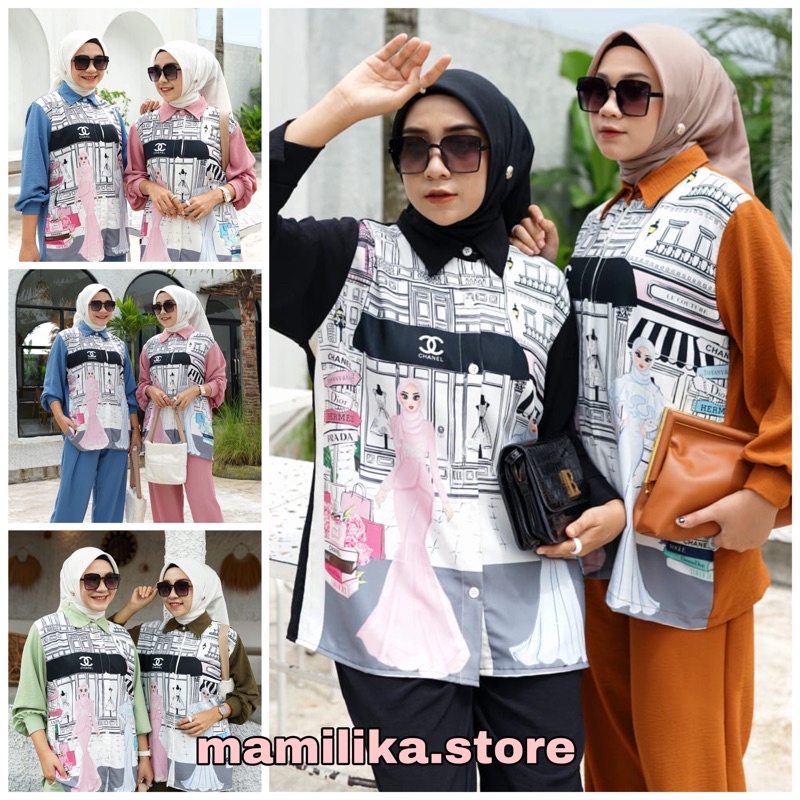 [NEW PRODUCT] KINAN ONE SET PAJAMAS PRINTING | PAJAMAS ETNIK  | PAJAMAS WANITA  | PAJAMAS SET| PAJAMAS RAYON CRINKLE AIRFLOW