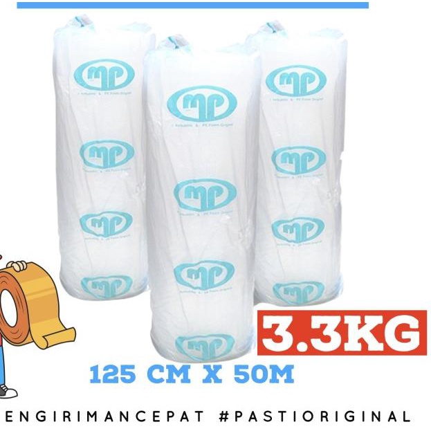 

Bubble Wrap Bening MP Mulia Pack 125cm x 50M - 3.3 Kg