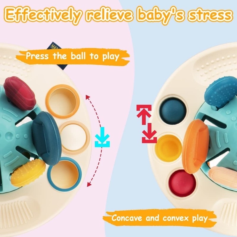 Mainan Teether Bentuk UFO Bahan Silikon Food Grade Untuk Bayi