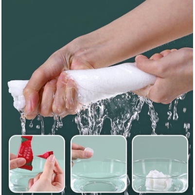 Travel Handuk pil tablet portable towel magic compress