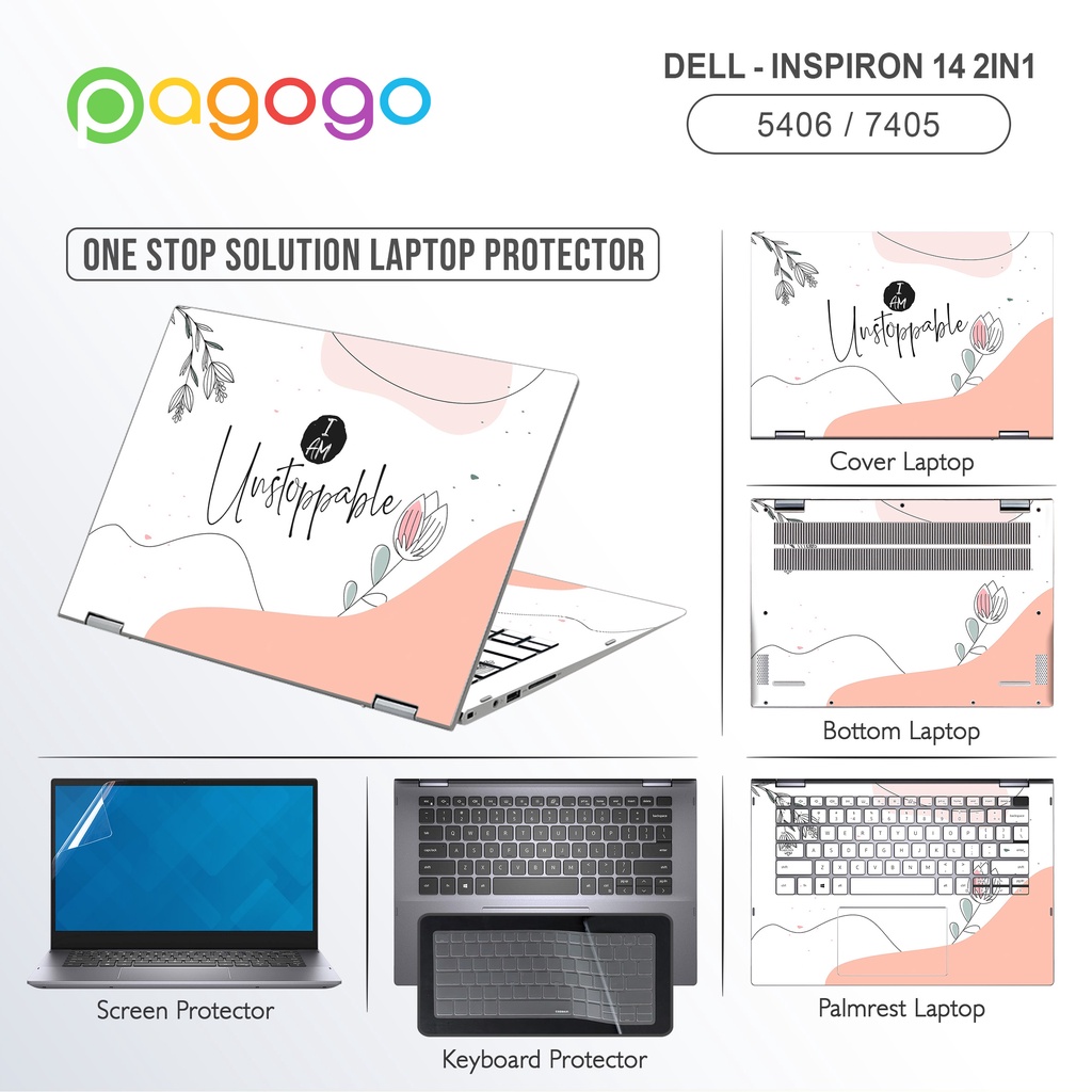 Screen Guard Skin Keyboard Protector Garskin Stiker Laptop Dell Inspiron 14 5406 7405 2 in 1 Matte C