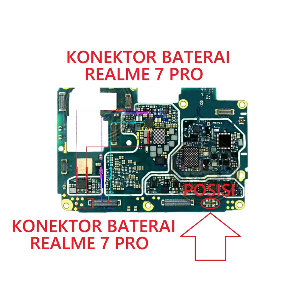 KONEKTOR BATERAI REALME 7 PRO FPC BATTERY CONNECTOR REALME 7 PRO 1 PCS