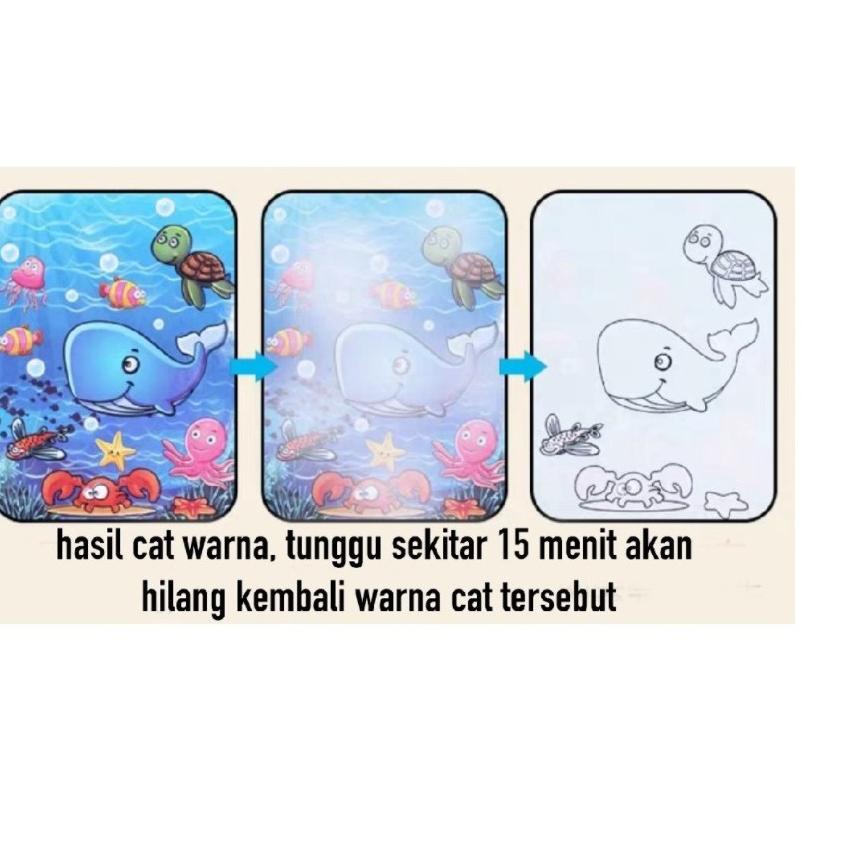 

⍇ Magic Book Invisible Ink / BUKU GAMBAR / BUKU MEWARNAI / MAGIC WATER COLORING BOOK /Buku Edukasi COD ヹ