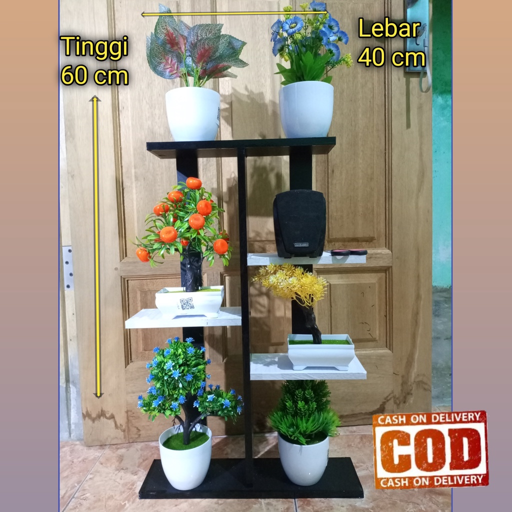 Rak dinding tempel tembok minimalis hiasan rumah cantik tinggi 60 cm - WR60TPI