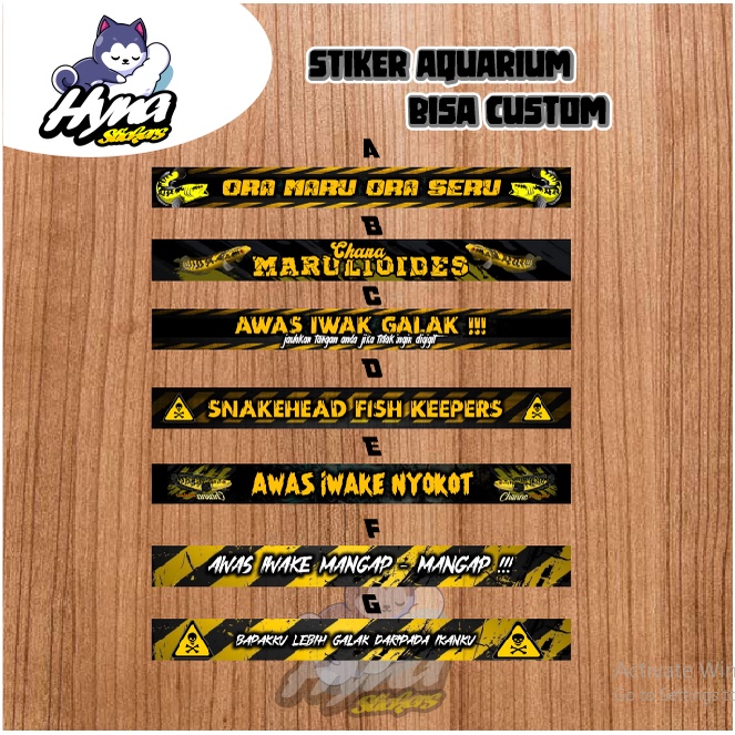 Hyna Sticker - Stiker Channa YS / Stiker Ikan Channa / Stiker Channa Maru / Stiker Channa Yellow Sen