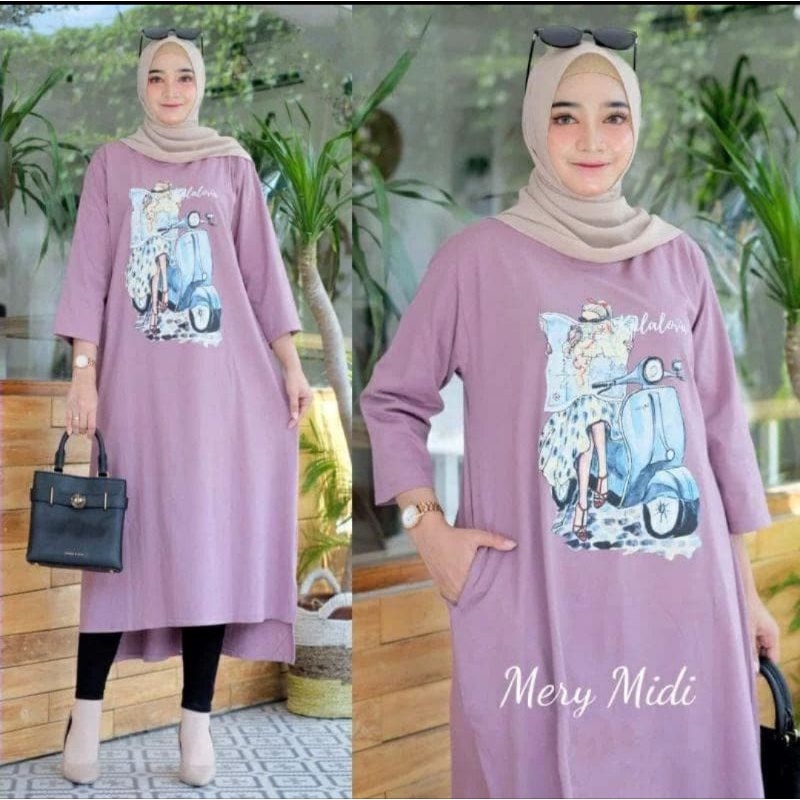 midi dress sablon terbaru / dress crinkel sablon / dress crinkel