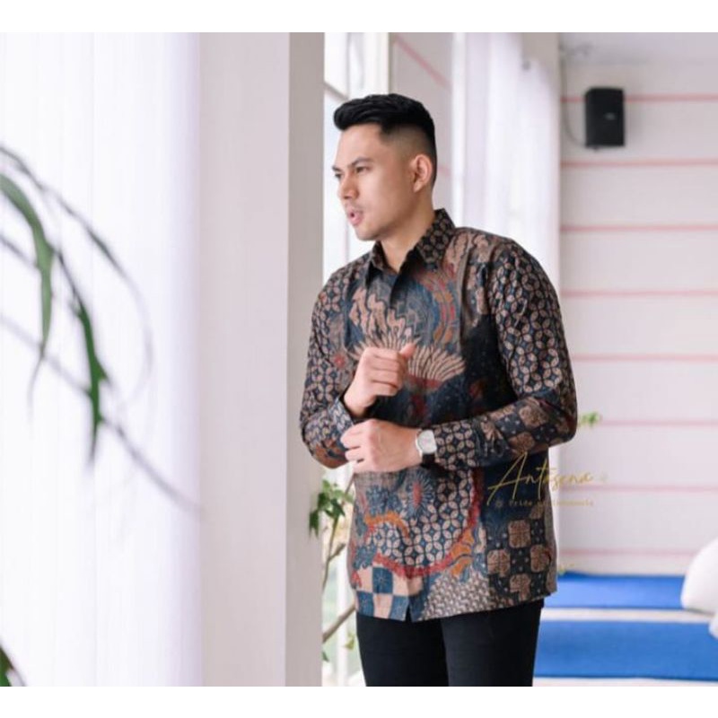 BATIK BOLO DEWO Motif Super Hero Kemeja Baju Batik Pria Lengan Panjang