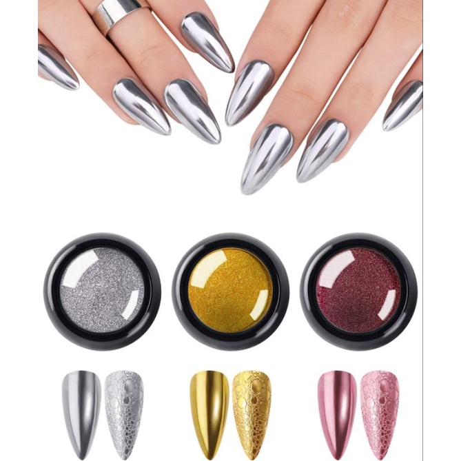 SOLID CHROME POWDER NAIL ART MIRROR POWDER CHROME