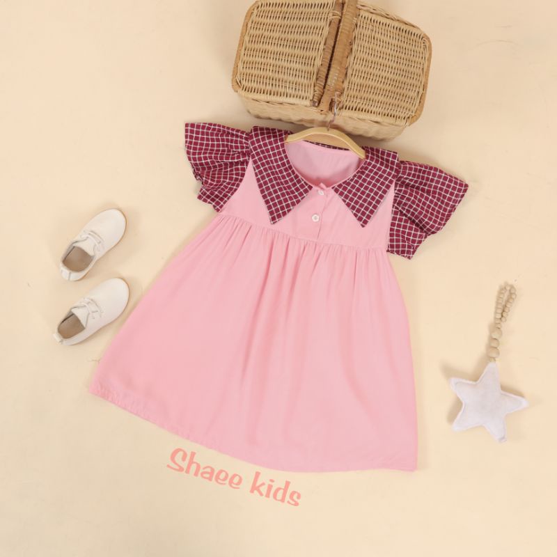 DRESS ANAK MAZAYA  FREE HEADBAND