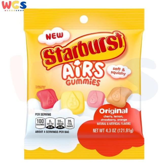 

BISA COD Permen Starburst Airs Gummies Fruit Candy Bag Soft & Squishy 121.91g /PERMEN LUNAK/PERMEN VIRAL/PERMEN MILO/PERMEN YUPI/PERMEN JADUL/PERMEN KARET