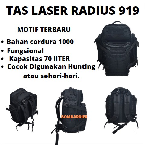 Terbaru!!! Tas Ransel Radius Laser 919 / Tas Ransel / Tas Tactical