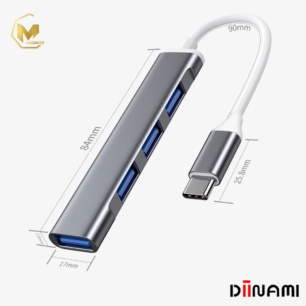 DIINAMI G05 Kabel Adapter USB Hub Type C Cable Multi Port 4 in 1 to USB 3.0 Macbook Air Pro 2020 2021 M1 MA3695