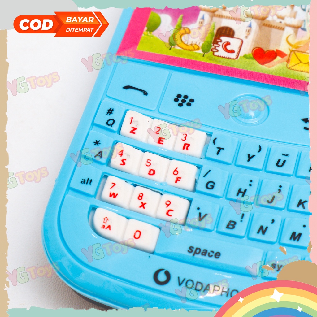 YGtoys Mainan Telfon Telepon Telpon Handphone HP Anak Perempuan Musik Princess Musical Toy HP Aiyaiyai