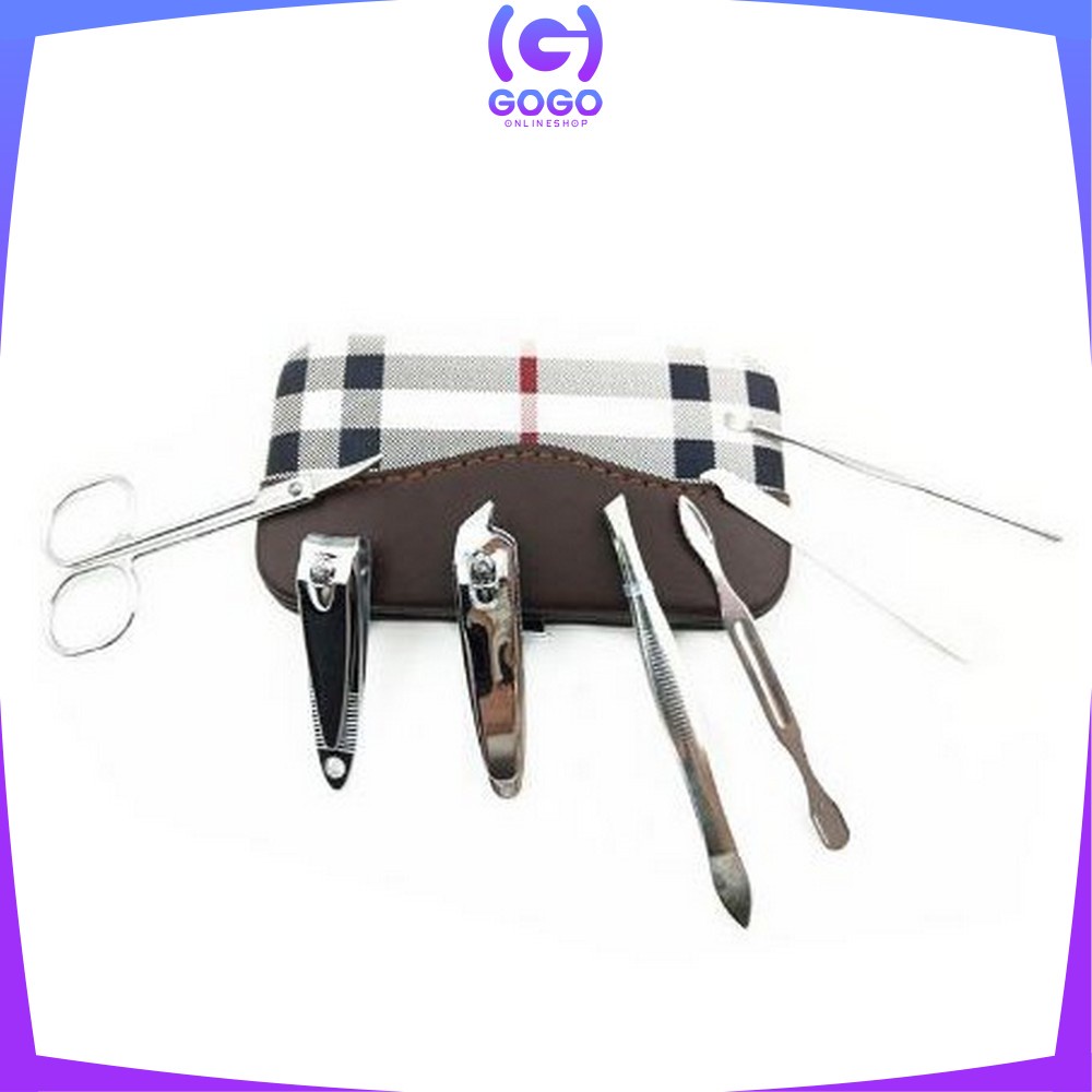 GOGO-K63 Manicure Pedicure Set 7 in 1 Mini Stainless Stell Gunting Kuku Portable Tools Set Perawatan Kuku Nail Art Menicure Pedicure Set Dengan Dompet