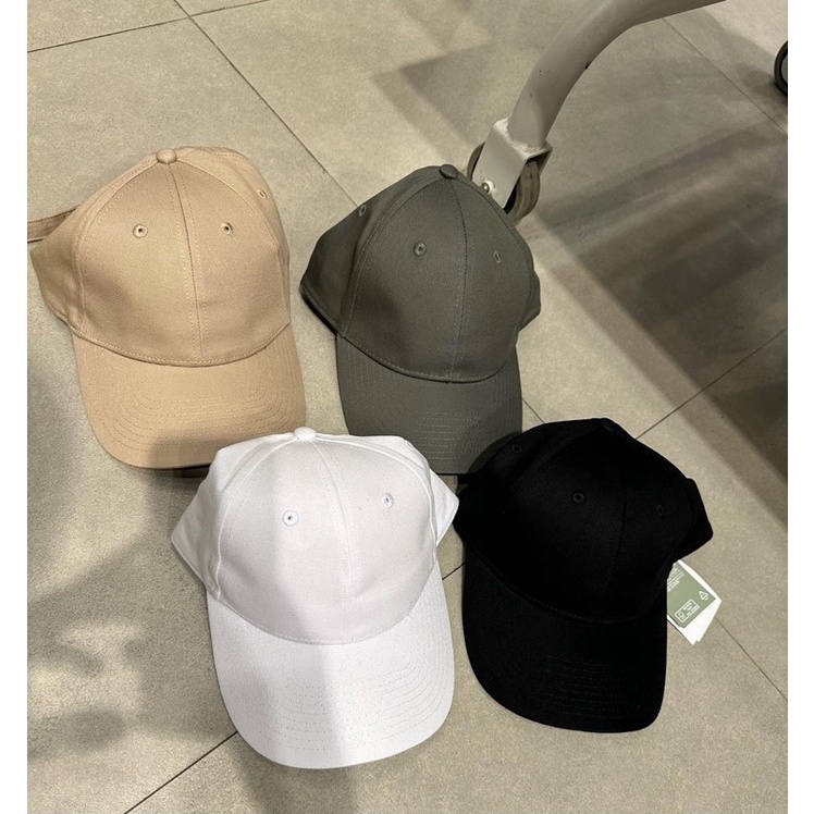Topi Polos hitam / Putih / Hijau Cowok H&M