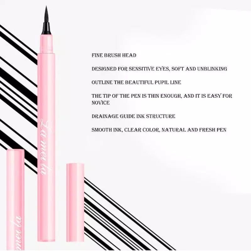 {TERMURAH MEDAN COD} LAMEILA Eyeliner Pensil Cair Profesional Warna Hitam Anti Air Tahan Lama