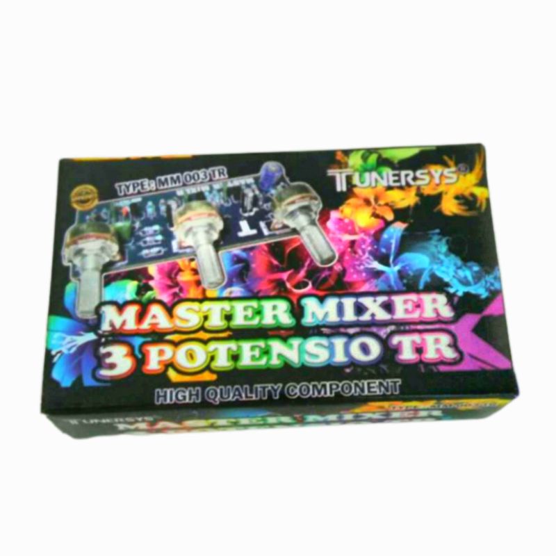 Master mixer 3 potensio Transistor DC 12v MM 003 TR Tunersys Tone Control Mono 3 pot