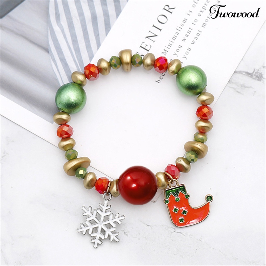 Gelang Desain Santa Claus Snowman Warna-Warni Untuk Dekorasi Natal