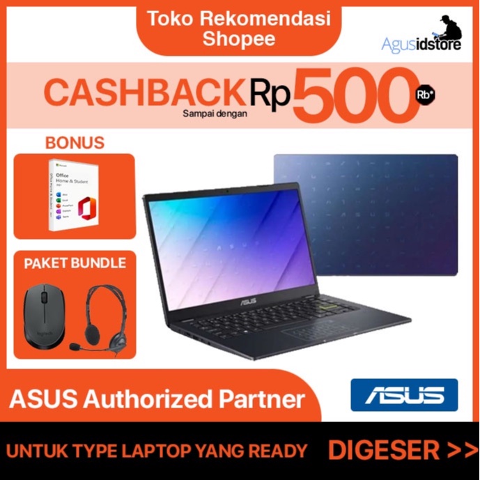 LAPTOP MURAH Asus Vivobook 13 14 15 Celeron Pentium AMD Athlon GARANSI RESMI BNIB