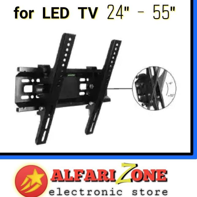 Bracket TV 55 inch flexible Braket Breket 50" 49" 43" - FIX 32"- 60"