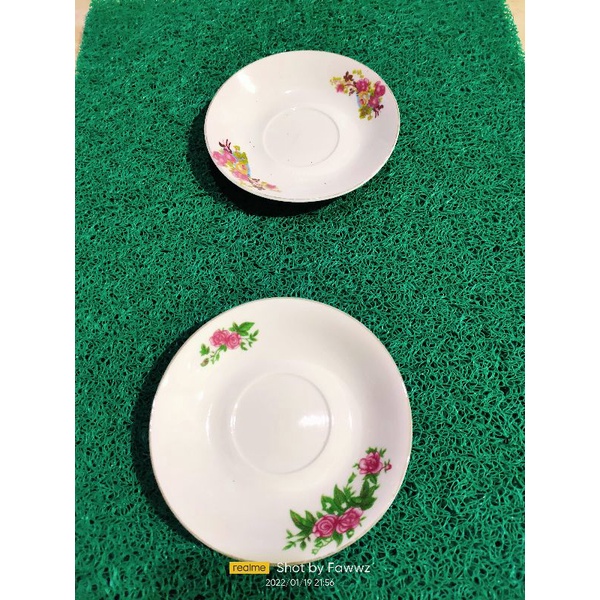 lepek jadul/lepek cangkir/piring kecil/lepek keramik isi 6pcs