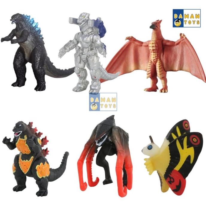 Mothra Larva Godzilla Gigan Gojila vs Kong Gozila kaiju monster set 8